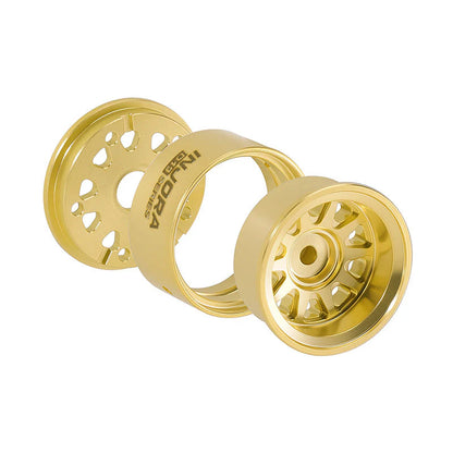 INJORA 0.7" D19 Brass Beadlock Wheels for 1/30 SCX30 (W7007) - W7007BR-19