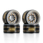 YQW-1008GL INJORA 1.0" 39g/pcs Brass Beadlock Wheels Negative Offset 2.65mm for 1/24 1/18 RC Crawlers - Gray
