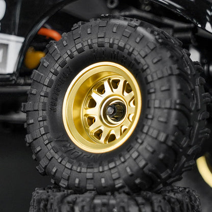 INJORA 0.7" D19 Brass Beadlock Wheels for 1/30 SCX30 (W7007) - W7007BR-19