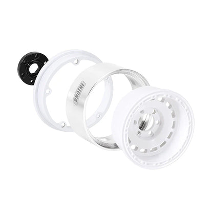 INJORA 1.9" CNC Aluminum - 10mm Offset Wheels for  1/10 Scale RC Crawler - DGW-1903WH