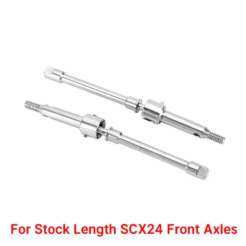 SCX24-183F INJORA Steel Dogbone Shafts for STOCK SCX24 FRONT Axles - SCX24-183F