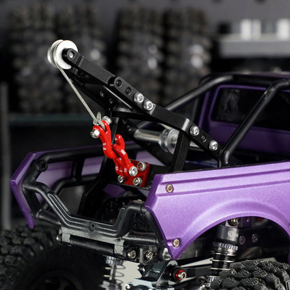 INJORA Tow Truck Crane Kit & INJS2065-360 Winch Servo for 1/24 SCX24 - INJS2065-360-194BK