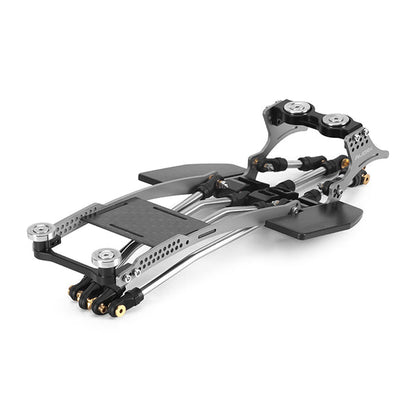 INJORA Rockover Titanium LCG Chassis Kit for 1/24 SCX24, 156mm Wheelbase, 18° Skid Angle - INC-24H