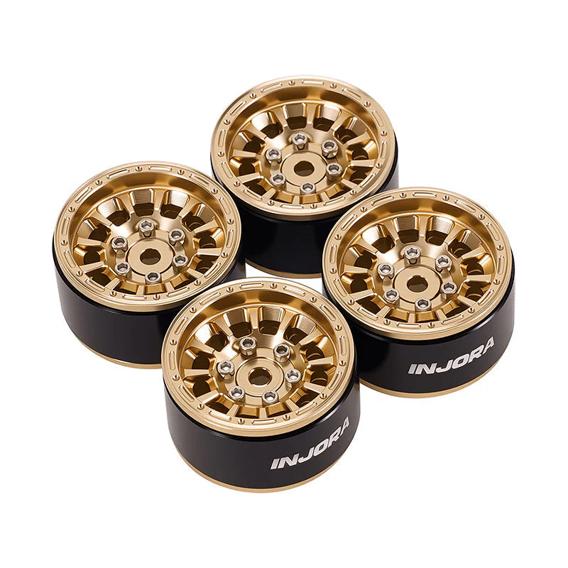 INJORA 1.0” Aluminum Beadlock Wheels (W1056) - DGW-1056GD