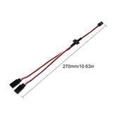 INJORA Magnetic Snap-on JR 1-to-2 Y Cable for RC Models - WIRE11-27