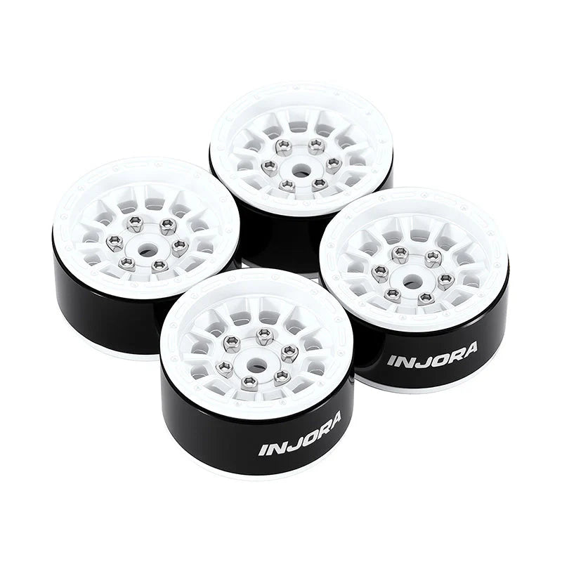 INJORA 1.0” Aluminum Beadlock Wheels (W1056) - DGW-1056WH
