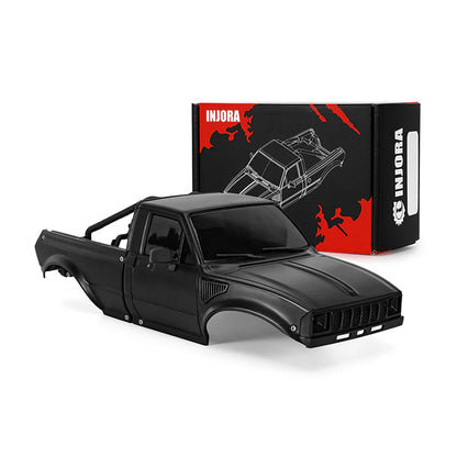 INJORA IR60-24BK Pickup Hard Body for 1/24 SCX24 C10 JLU Bronco Base Camp 4Runner Black