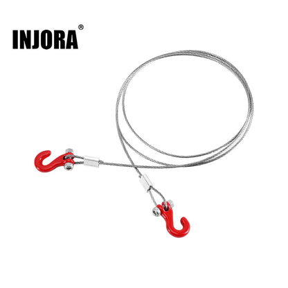 INA-126 INJORA Metal Tow Rope with Hook for 1/24 1/18 RC Crawlers