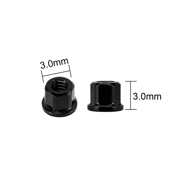 INJORA M2 Stainless Steel Nuts for 1/30 SCX30 - SCX30-12-8BK
