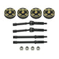 Houston RC SCX30 +4mm Hardened Steel CVDs, with +4mm Brass Weights - DTSCX3016
