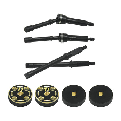 Houston RC SCX30 +4mm Hardened Steel CVDs, with +4mm Brass Weights - DTSCX3016