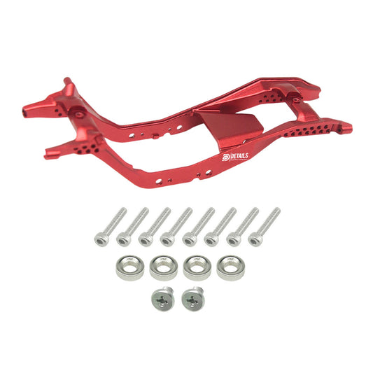 Houston RC SCX30 Aluminum Chassis (Red) w/magnetic mounts for bodies - DTSCX3021R