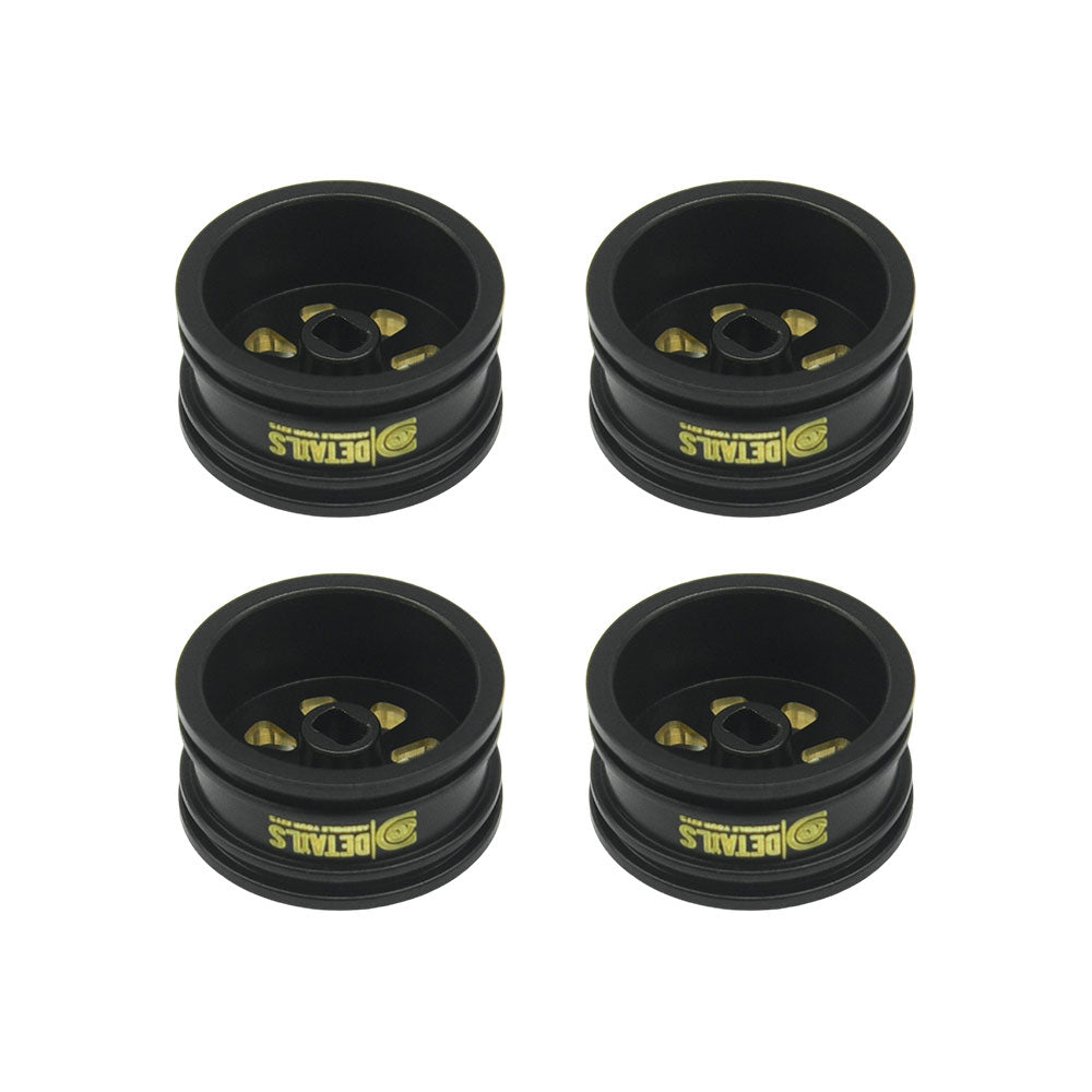 Houston RC SCX30 HEAVY Weighted 0.7" Brass Wheels - 8 Hole Design - DTSCX3024