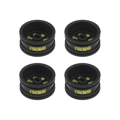 Houston RC SCX30 HEAVY Weighted 0.7" Brass Wheels - 8 Hole Design - DTSCX3024