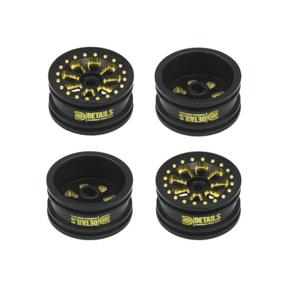 Houston RC SCX30 HEAVY Weighted 0.7" Brass Wheels - 8 Hole Design - DTSCX3024