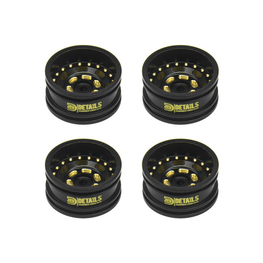 Houston RC SCX30 HEAVY Weighted 0.7" Brass Wheels - 7 Hole Design - DTSCX3025