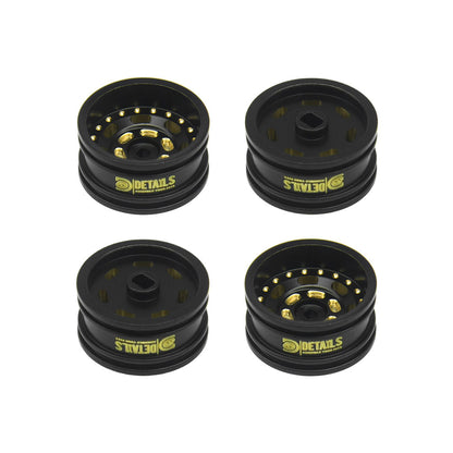 Houston RC SCX30 HEAVY Weighted 0.7" Brass Wheels - 7 Hole Design - DTSCX3025