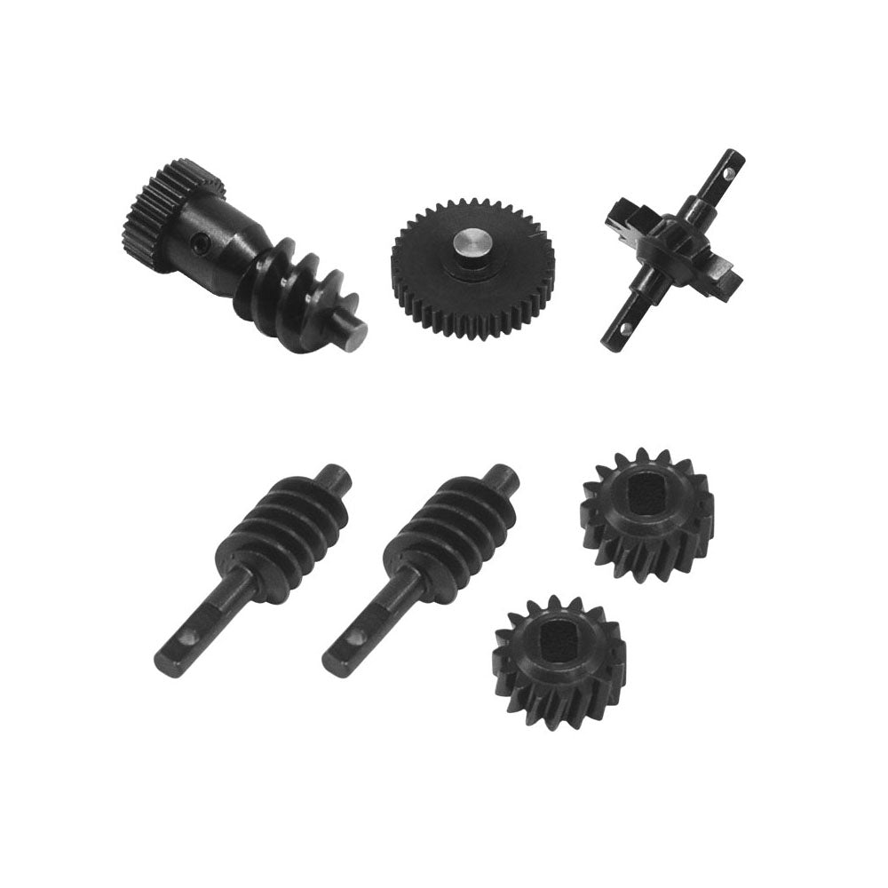 Houston RC SCX30 Gears (for Transmission and Axle), Carbon Steel 8pcs/set for HRC Aluminum Transmission - DTSCX3031
