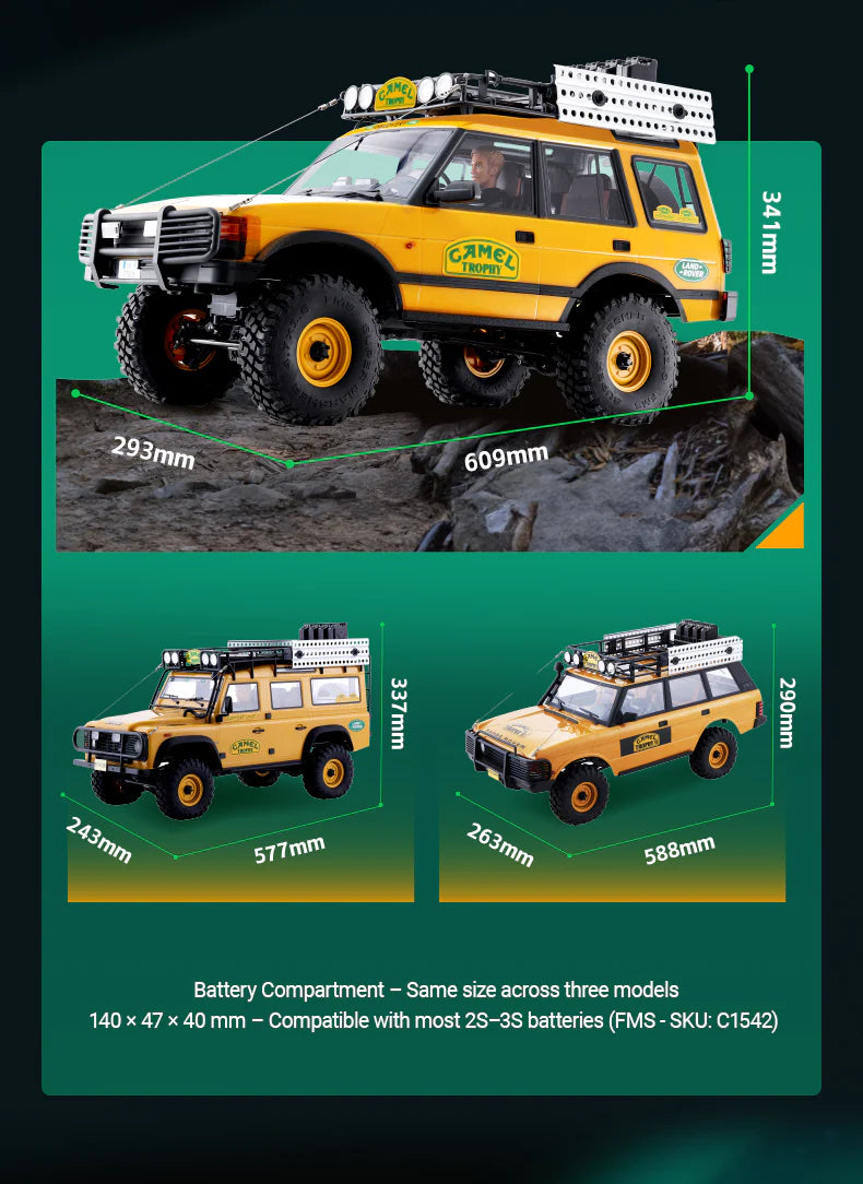 FMS FCX10 Land Rover Camel Trophy Edition RS - Discovery