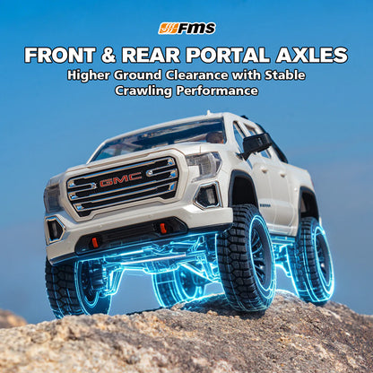FMS FCX18S 1:18 GMC Sierra S RTR Brushless - FMS11853RTRWH-BL