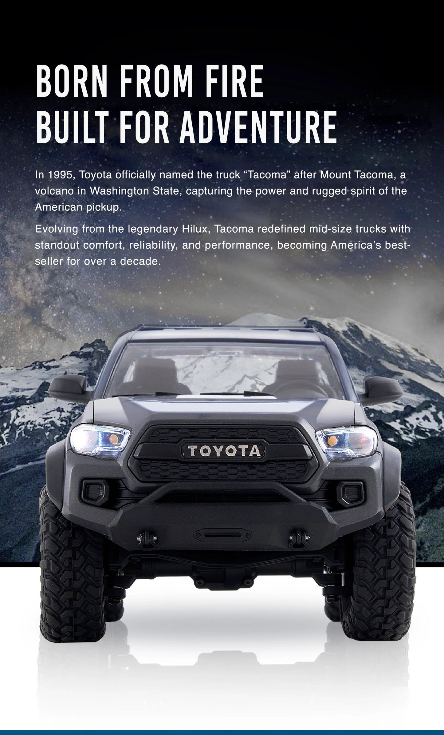 FMS FCX24M Toyota Tacoma 1/24 scale RTR (Gray) - ** Pre-Order for early December **