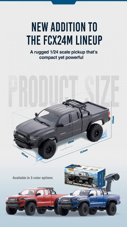 FMS FCX24M Toyota Tacoma 1/24 scale RTR (Gray) - ** Pre-Order for early December **