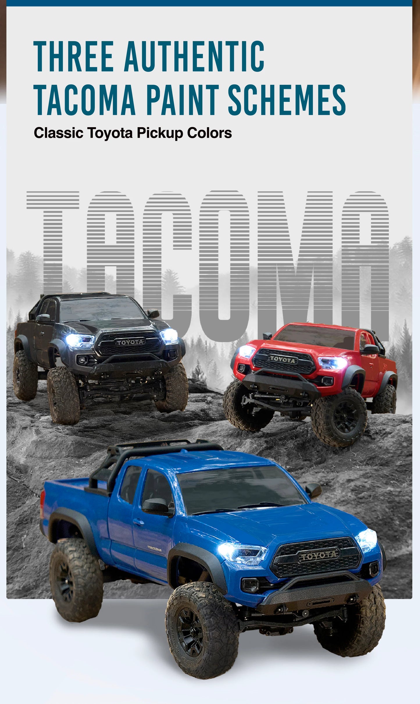 FMS FCX24M Toyota Tacoma 1/24 scale RTR (Gray) - ** Pre-Order for early December **
