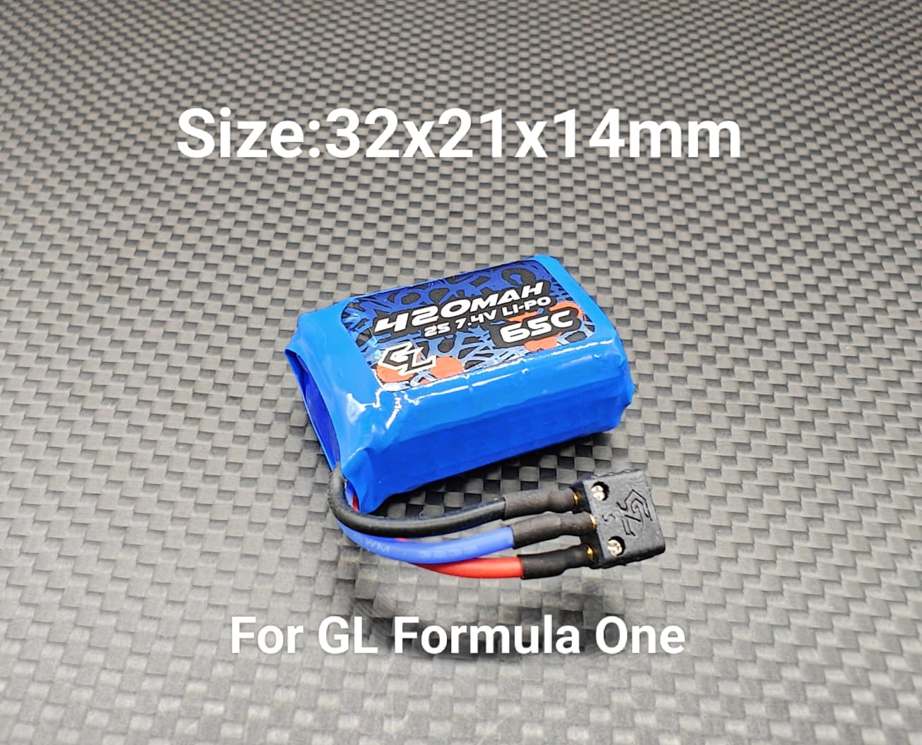 GL-FO-GBY-B GL Formula One 420mAh LiPo battery w/GL connector