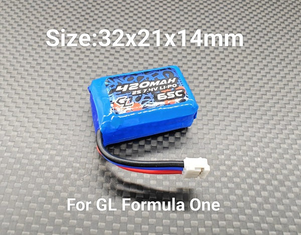 GL-FO-GBY GL Formula One 420mAh LiPo battery