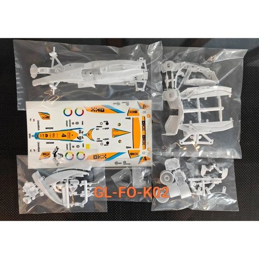 GL-FO-KO2 GL Racing Formula One White Kit Set with Decals
