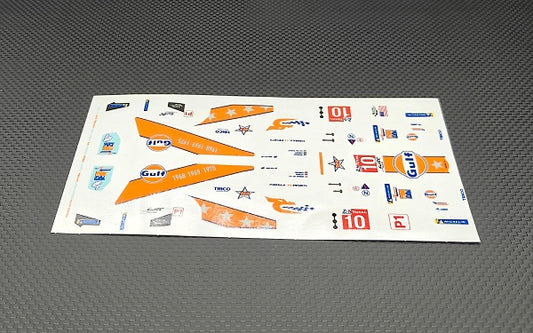 GL LMP2 Decal Sheet - #10 Gulf Blue/Orange GL-LMP2-Decal-001