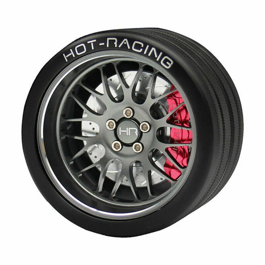 Aluminum 10-Y BBS Steering Wheel, FlySky NB4 Transmitter, Gunmetal - HRASW49TY14