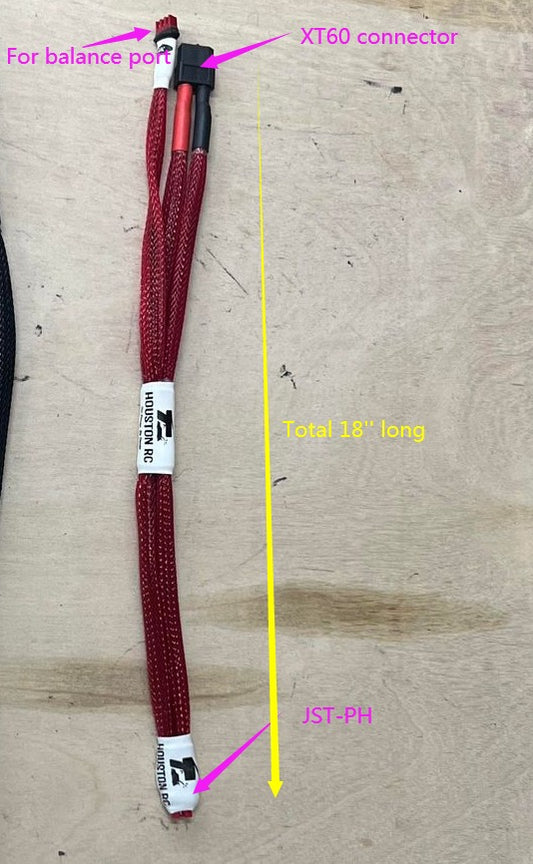 HoustonRC Mini-Z Lipo Charge Lead Long - Red