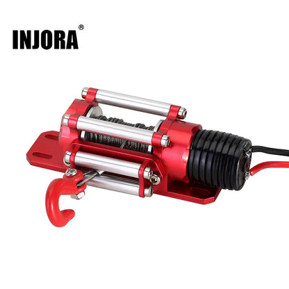 INJORA Metal Steel Wired Automatic Simulated Winch for 1/10 RC Crawler - DG-JP07