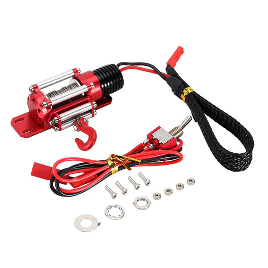 INJORA Metal Steel Wired Automatic Simulated Winch for 1/10 RC Crawler - DG-JP07