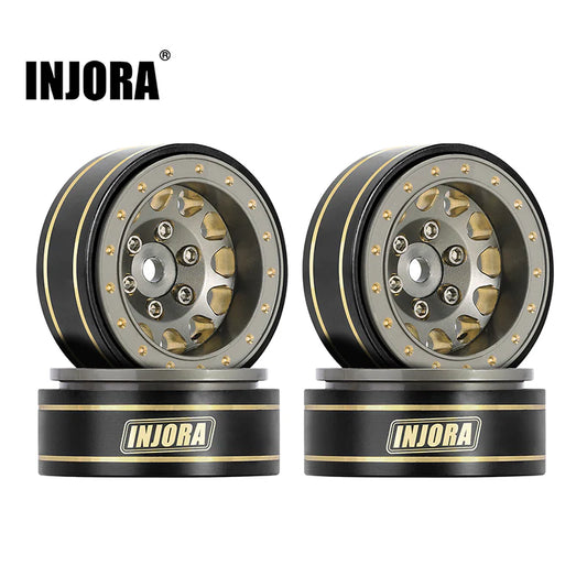 INJORA 1.0 Plus Brass Wheel Rims for 1/18-1/24 RC Crawlers - YQW-1107GL