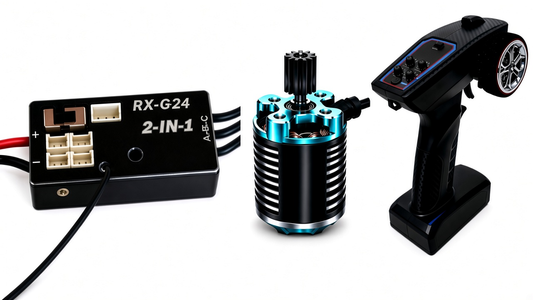 Houston RC SCX24 Electronics Combo - Transmitter, ESC + RX (2in1), Motor