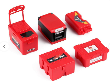 HRC 1/10 Scale Crawler Accessory - Tool Box | Cooler | Box Case Set (5pcs), Black