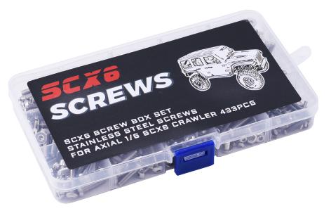 Houston RC 1/5-1/6 scale Stainless Screw Kit w/box for SCX6 , Vertex-6, etc. - HRCKRSCX6001
