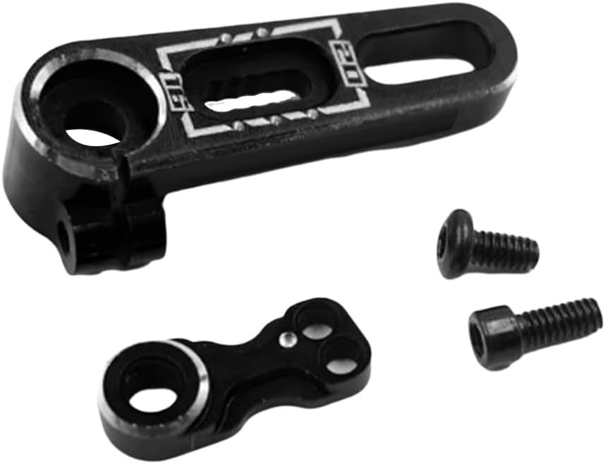 Houston RC Adjustable Aluminum Servo Horn (Black) (15.5 to 20mm Offset) (25T-Futaba/HRC) - HRCKRSH044
