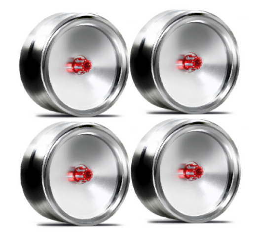 Houston RC Aluminum Silver 1.9" Beadlock Weighted Wheels (4pcs)