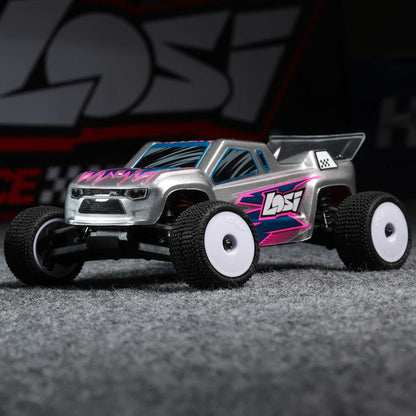 LOS-1392T2 Losi Micro-T 2S 2WD RTR Stadium Truck (Battery & Charger Included) (Silver)