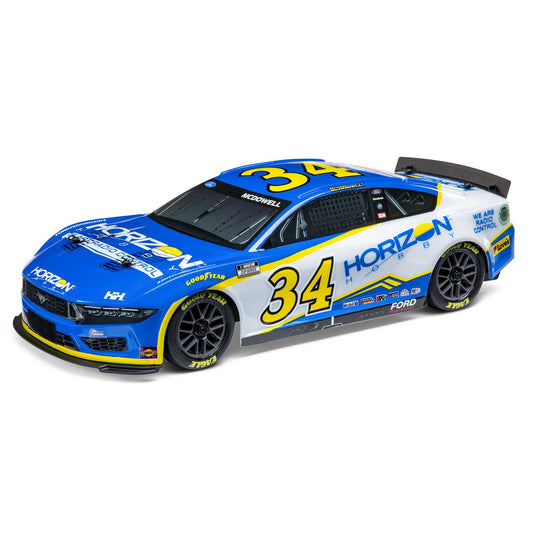 LOS1122434 1/12 Losi NASCAR AWD RC Racecar, Michael McDowell No. 34 Horizon Hobby 2024 Ford Mustang