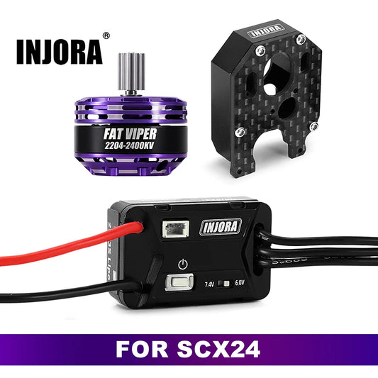MBL32G2-INM18 INJORA MBL32 G2 Waterproof Brushless ESC & 2204 Fat Viper Motor for 1/24 SCX24