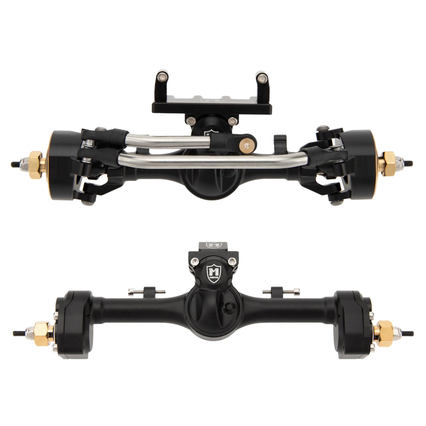MEUS Racing 'Mullet Setup' SCX24 Metal V2 Isokinetic Front Axle & Portal Rear Axle for Axial 1/24 SCX24 RC Crawler
