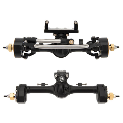 MEUS Racing 'Mullet Setup' SCX24 Metal V2 Isokinetic Front Axle & Portal Rear Axle for Axial 1/24 SCX24 RC Crawler