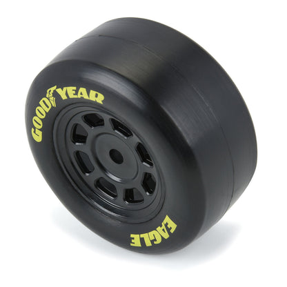 PRO1025910 Pro-Line Racing 1/12 Goodyear Eagle Truck/Retro Tire F/R MTD Blk Wheels (4): NASCAR