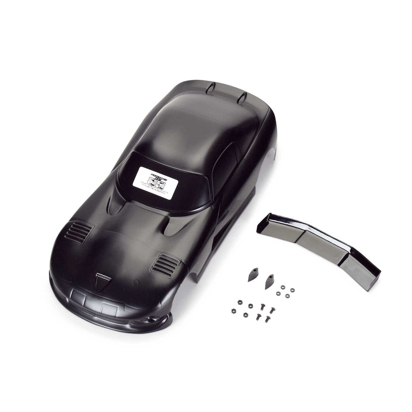 1/12 Pre-Cut 2002 Dodge Viper GTS Black Body: Losi NASCAR - PRO368414