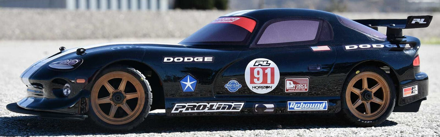 1/12 Pre-Cut 2002 Dodge Viper GTS Black Body: Losi NASCAR - PRO368414