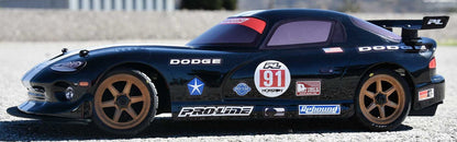 1/12 Pre-Cut 2002 Dodge Viper GTS Black Body: Losi NASCAR - PRO368414